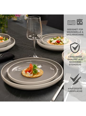 Moritz & Moritz 18-delige serviesset "Cavo" crème/grijs