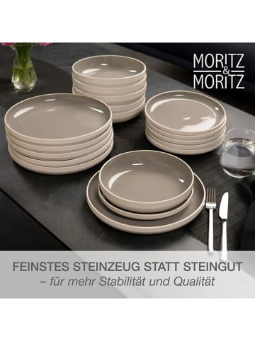 Moritz & Moritz 18-częściowy zestaw "Cavo" w kolorze kremowo-szarym