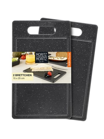 Moritz & Moritz 2-delige set: snijplanken zwart - (L)25 x (B)15 cm