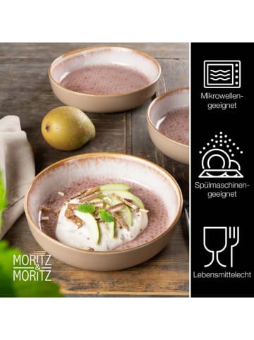 Moritz & Moritz Talerze głębokie (6 szt.) "Terra" w kolorze pomarańczowym - Ø 19 cm