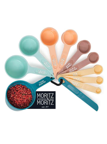 Moritz & Moritz 10-delige set: maatlepels meerkleurig - (L)19 cm