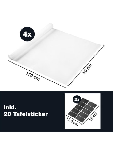 Moritz & Moritz 4-delige set: ladematten transparant - (L)150 x (B)50 cm