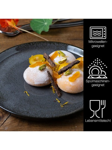 Moritz & Moritz 6-delige set: dessertborden "Vida" antraciet - Ø 20 cm