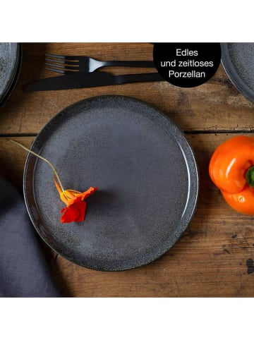 Moritz & Moritz 6er-Set: Dessertteller "Vida" in Anthrazit - Ø 20 cm
