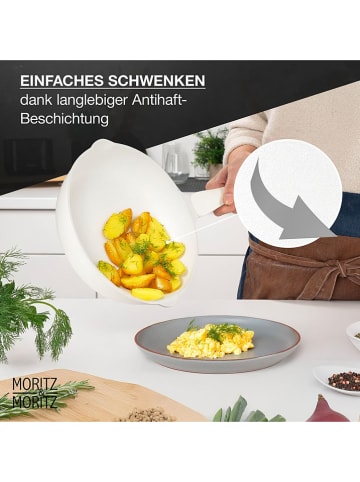Moritz & Moritz 2-delige set: braadpan crème - Ø 26 cm