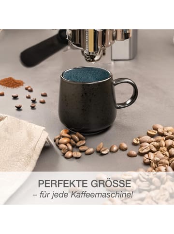 Moritz & Moritz 6er-Set: Kaffeetassen "Solid" in Schwarz/ Blau - 400 ml