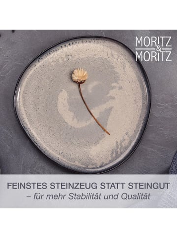 Moritz & Moritz 2-delige set: serveerborden "Organic" lichtgrijs - Ø 29 cm