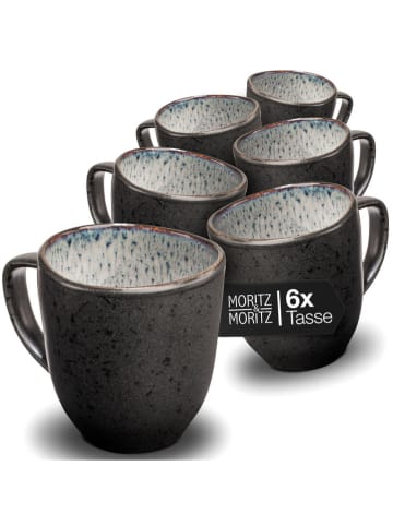 Moritz & Moritz 6er-Set: Tassen "Organic" in Grau - 380 ml