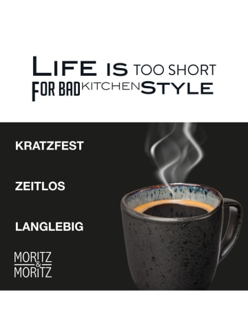 Moritz & Moritz Kubki (6 szt.) "Organic" w kolorze szarym - 380 ml