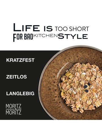 Moritz & Moritz 6-delige set: kommen "Organic" grijs/lichtbruin - Ø 15,5 cm