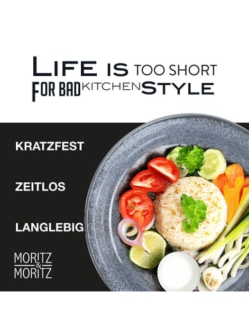 Moritz & Moritz 2er-Set: Servierschalen "Vida" in Blau - Ø 23 cm 