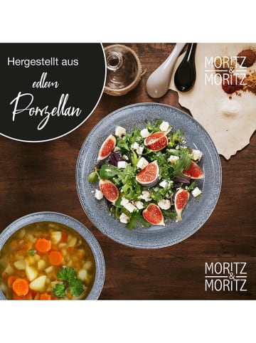 Moritz & Moritz 2er-Set: Servierschalen "Vida" in Blau - Ø 23 cm 