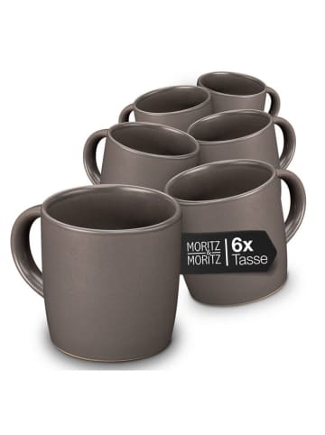 Moritz & Moritz 6-delige set: koppen "Nordic" grijs - 300 ml