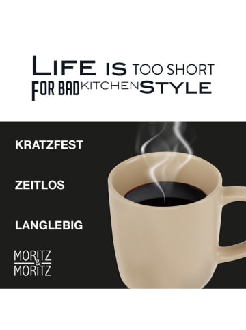 Moritz & Moritz 6er-Set: Tassen "Nordic" in Taupe - 300 ml