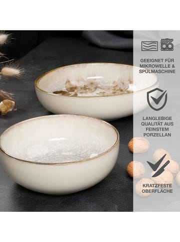 Moritz & Moritz 2er-Set: Servierschüsseln "Blossom" in Creme 