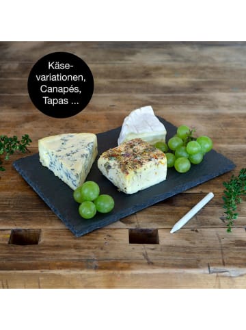 Moritz & Moritz 6er-Set: Servierplatten in Schwarz - (L)22 x (B)16 cm