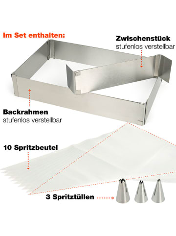 Moritz & Moritz 14-delige set: roestvrijstalen bakframes