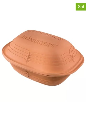 Römertopf 2-delige set: braadsledes "Look" oranje - 5 l