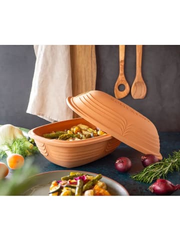 Römertopf 2-delige set: braadsledes "Look" oranje - 5 l