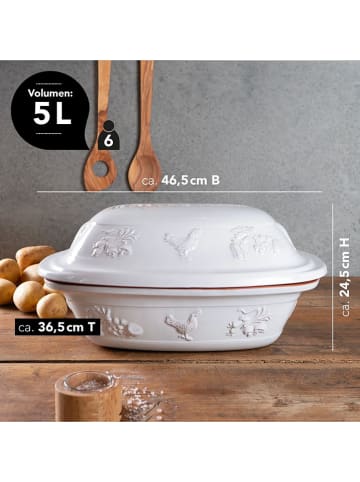 Moritz & Moritz 2-częściowy zestaw "Rustico" w kolorze białym - 5 l