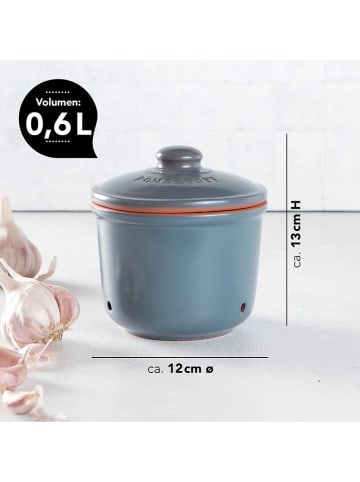 Moritz & Moritz Knoflookpot "Mini" blauw/oranje - 600 ml