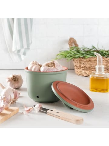 Moritz & Moritz Knoflookpot "Mini" groen/oranje - 600 ml