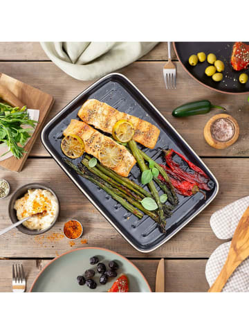 Moritz & Moritz Płyta grillowa w kolorze czarnym - 34 x 23 cm