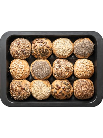 Zenker Forma "Black metallic" w kolorze czarnym do pieczenia bułek - 36 x 5 x 27 cm