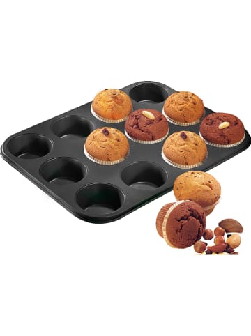Zenker Forma w kolorze czarnym do muffinek - 38,5 x 26,5 cm
