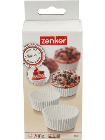 Zenker 2er-Set: Muffin-Papierförmchen in Weiß - 2x 200 Stück