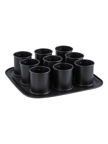 Zenker 9tlg. Mini-Törtchen-Backblech in Schwarz - (B)30 x (H)11,5 x (T)30 cm