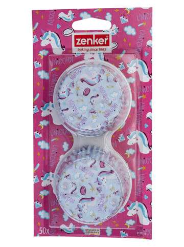 Zenker Foremki papierowe (100 szt.) "Unicorn" w kolorze błękitnym do muffinek