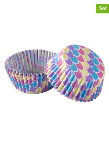 Zenker Foremki papierowe (100 szt.) "Mermaid" w kolorze ze wzorem do muffinek