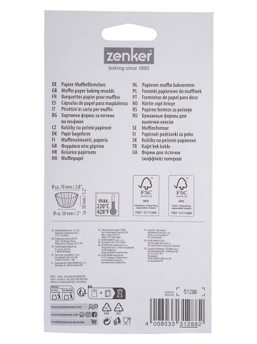 Zenker Foremki papierowe (100 szt.) "Mermaid" w kolorze ze wzorem do muffinek
