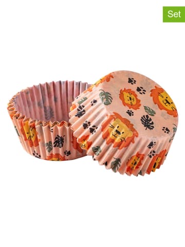 Zenker Foremki papierowe (100 szt.) "Lion" w kolorze pomarańczowym do muffinek