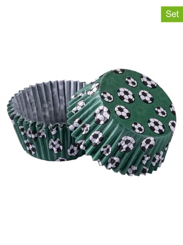 Zenker Foremki papierowe (100 szt.) "Football" w kolorze zielonym do muffinek