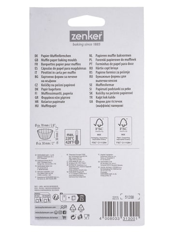 Zenker Foremki papierowe (100 szt.) "Football" w kolorze zielonym do muffinek