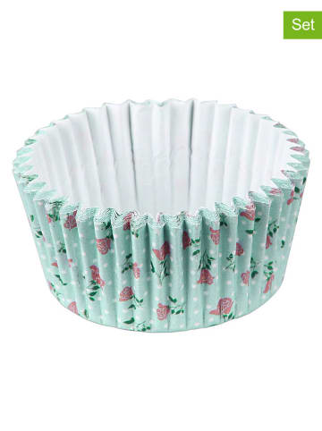 Zenker 2er-Set: Muffin-Papierförmchen ''Vintage'' in Türkis - 2x 50 Stück
