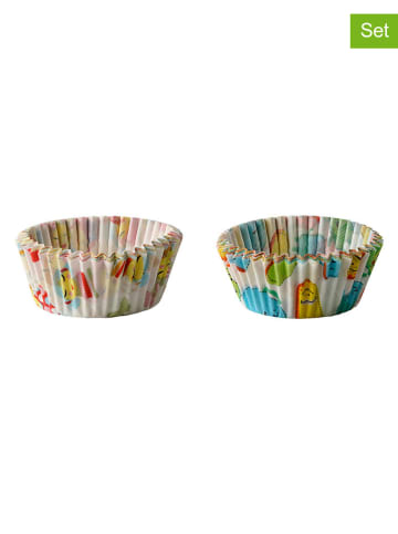Zenker 2er-Set: Muffin-Papierförmchen ''Kids'' in Weiß/ Bunt - 2x 50 Stück