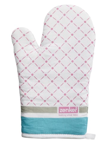 Zenker Backhandschuh in Weiß/ Rosa - (L)28 x (B)18 cm