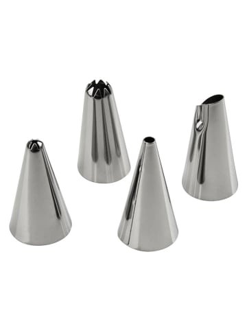 Zenker 5tlg. Spritzbeutel-Set ''Patisserie'' in Weiß/ Silber