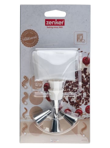 Zenker 5-częściowy zestaw "Patisserie" w kolorze srebrno-białym