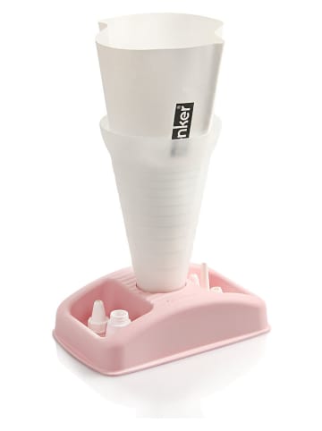 Zenker Uchwyt w kolorze jasnoróżowo-białym do worka cukierniczego - 21 x 11 cm