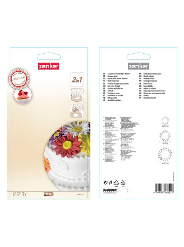 Zenker 3er-Set: Fondant-Ausstecher ''Blume'' in Rosa