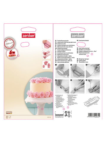 Zenker Wykrawacze (2 szt.) w kolorze jasnoróżowym do róż z lukru - 19 x 6,4 cm