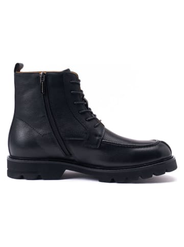 British Passport Skórzane botki w kolorze czarnym