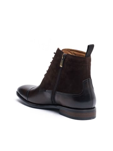 British Passport Skórzane trzewiki w kolorze brązowym