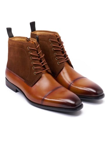 British Passport Leren veterschoenen grijs