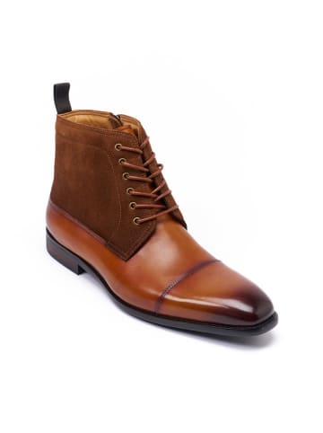 British Passport Leren veterschoenen grijs