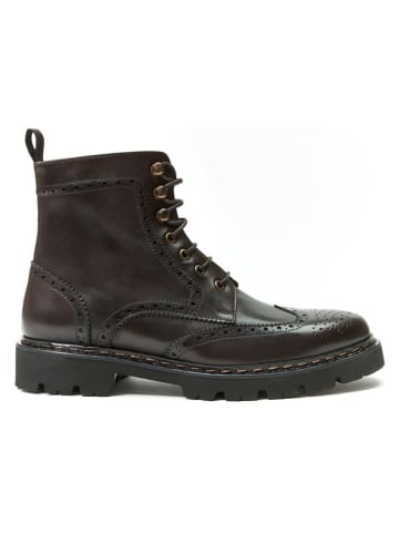 British Passport Leder-Boots in Braun